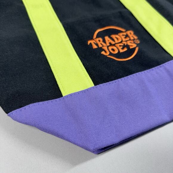 Limited Trader Joe's Mini Halloween Black Green Canvas Tote Bag - SHIPS TODAY 🎃 - Picture 2 of 7